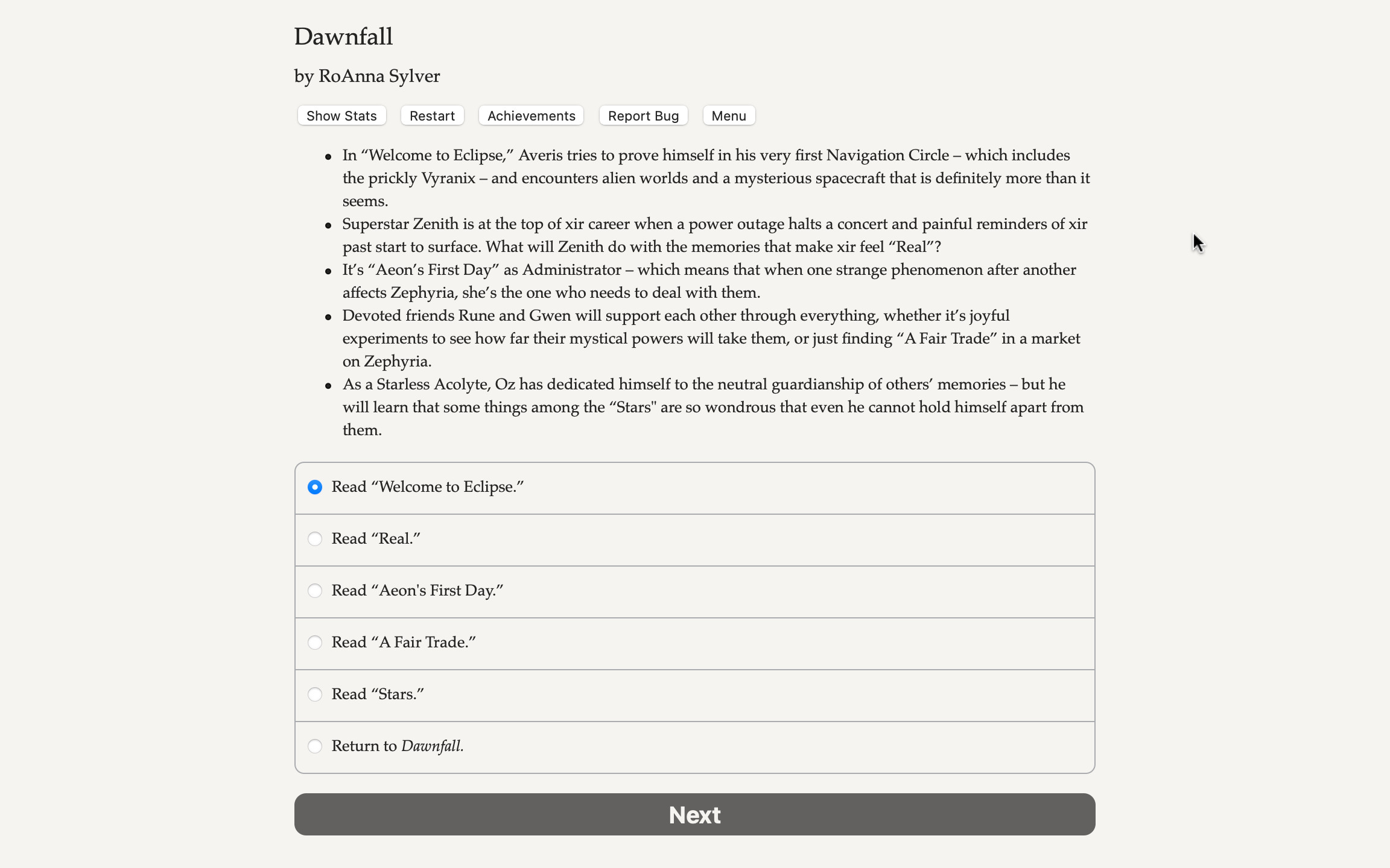 Bonus Stories: Dawnfall screenshot 1
