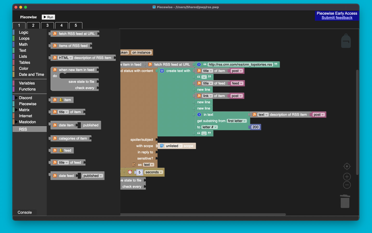 Piecewise - RSS Feeds screenshot 1