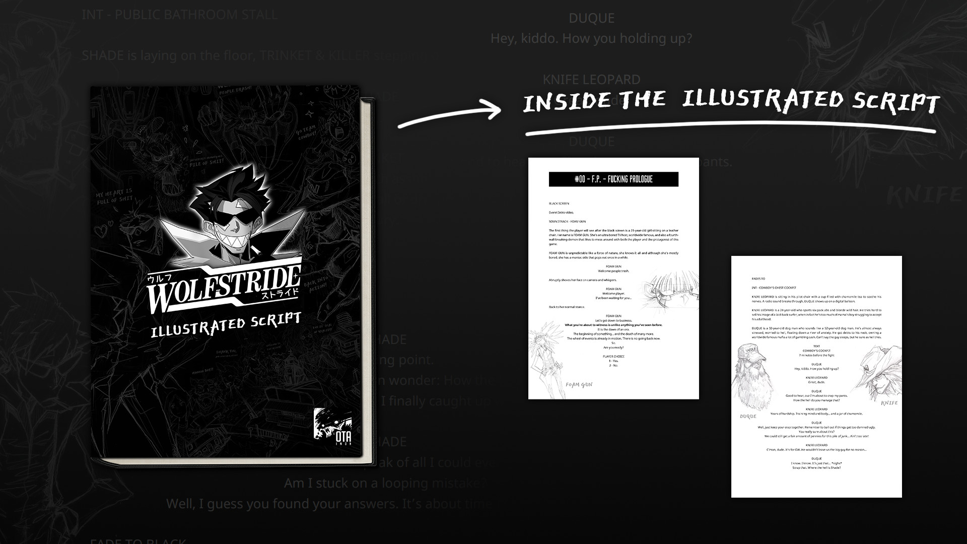Wolfstride Illustrated Script + Wallpapers screenshot 1