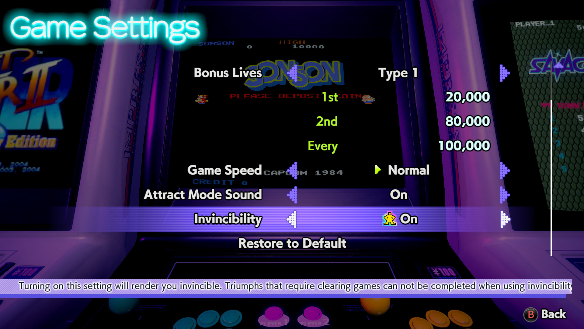 Capcom Arcade 2nd Stadium: Invincibility screenshot 1