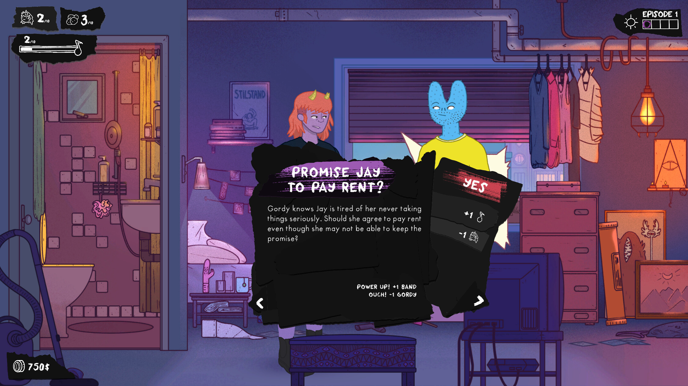 Dead Pets: A Punk Rock Slice of Life Sim screenshot 3