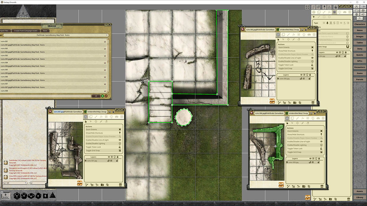 Fantasy Grounds - Pathfinder RPG - GameMastery Map Pack: Ruins screenshot 1
