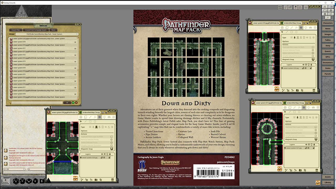 Fantasy Grounds - Pathfinder RPG - GameMastery Map Pack: Sewer System screenshot 5