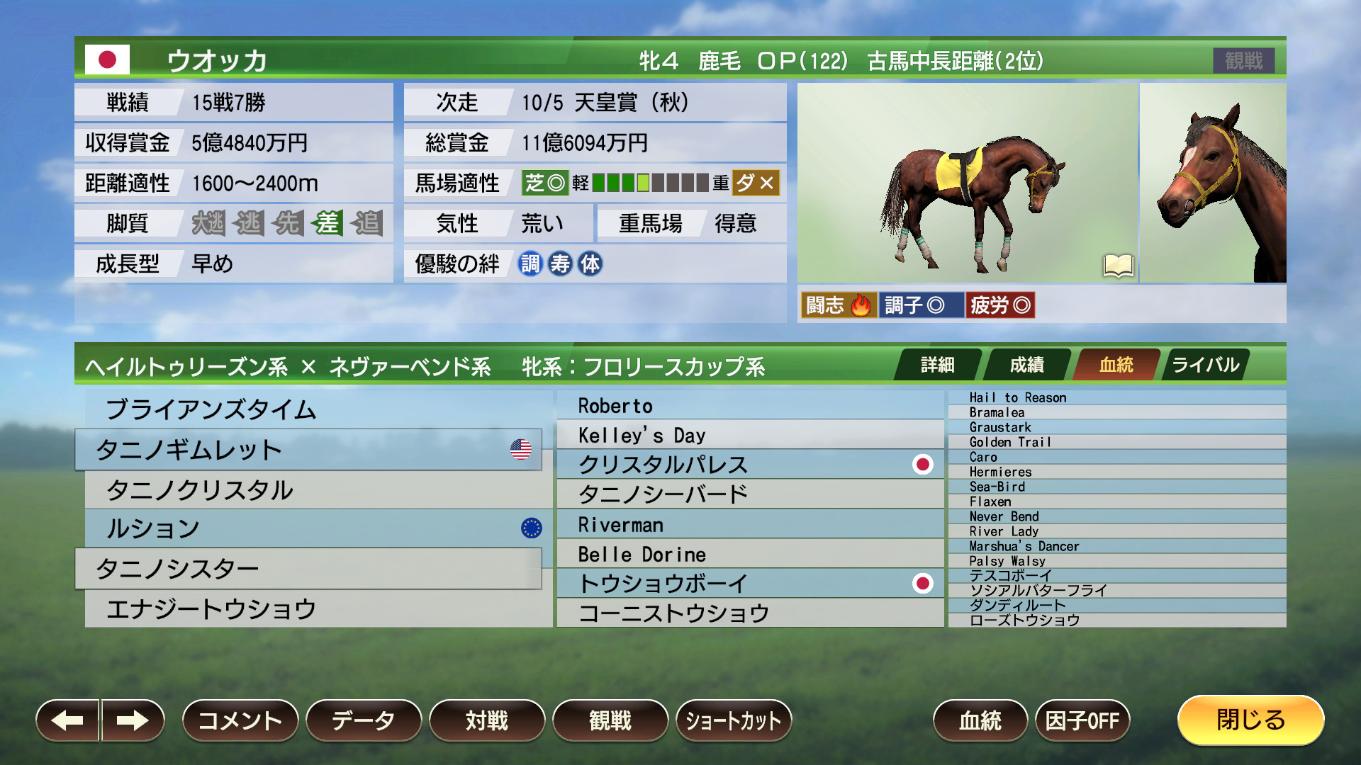 WP9 2022 歴史的名牝 購入権セット 全６頭 screenshot 2