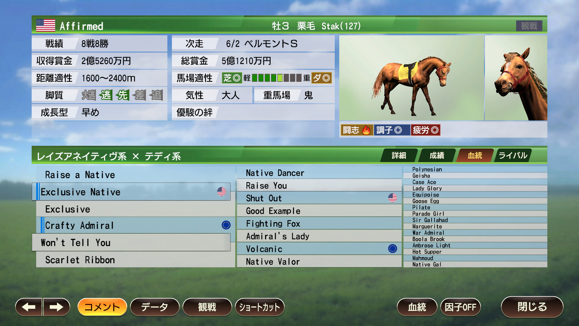 WP9 2022 世界 永遠の王者たち 購入権セット 全５頭 screenshot 3