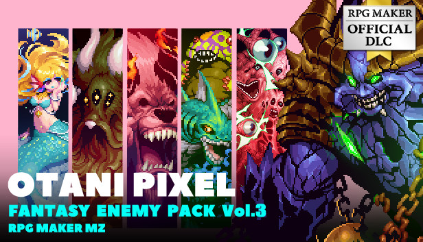 Steam：RPGツクールMZ - Otani Pixel Fantasy Enemy Pack Vol.3