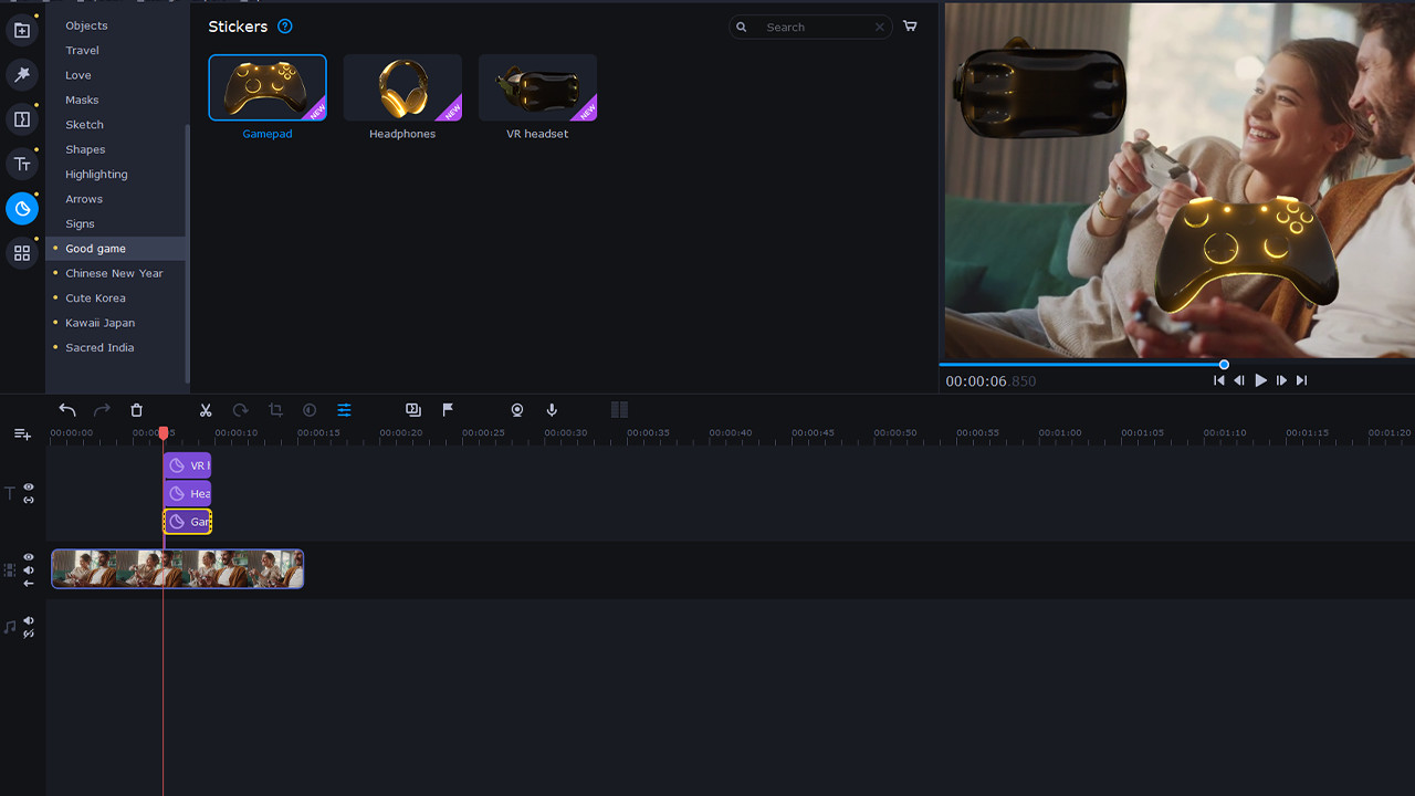 Movavi Video Editor Plus 2022 - Good Game Pack screenshot 2
