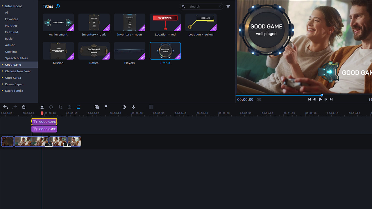 Movavi Video Editor Plus 2022 - Good Game Pack screenshot 1