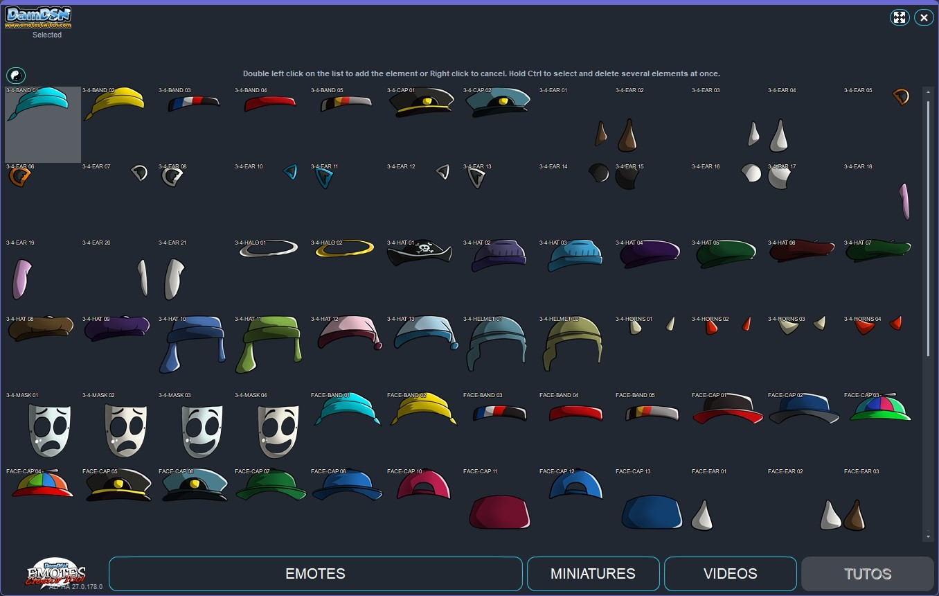Emotes creator tool - Hats & Caps screenshot 1