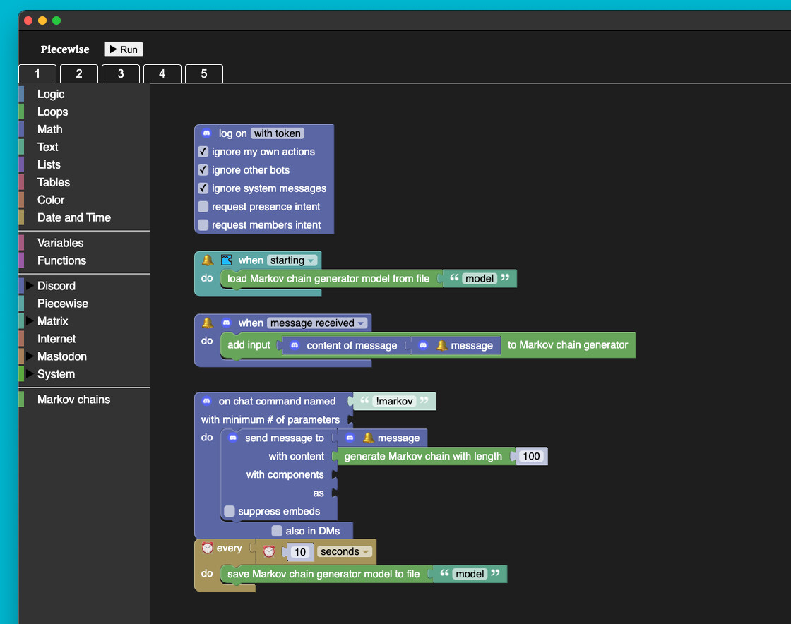 Piecewise - Markov Chains screenshot 1