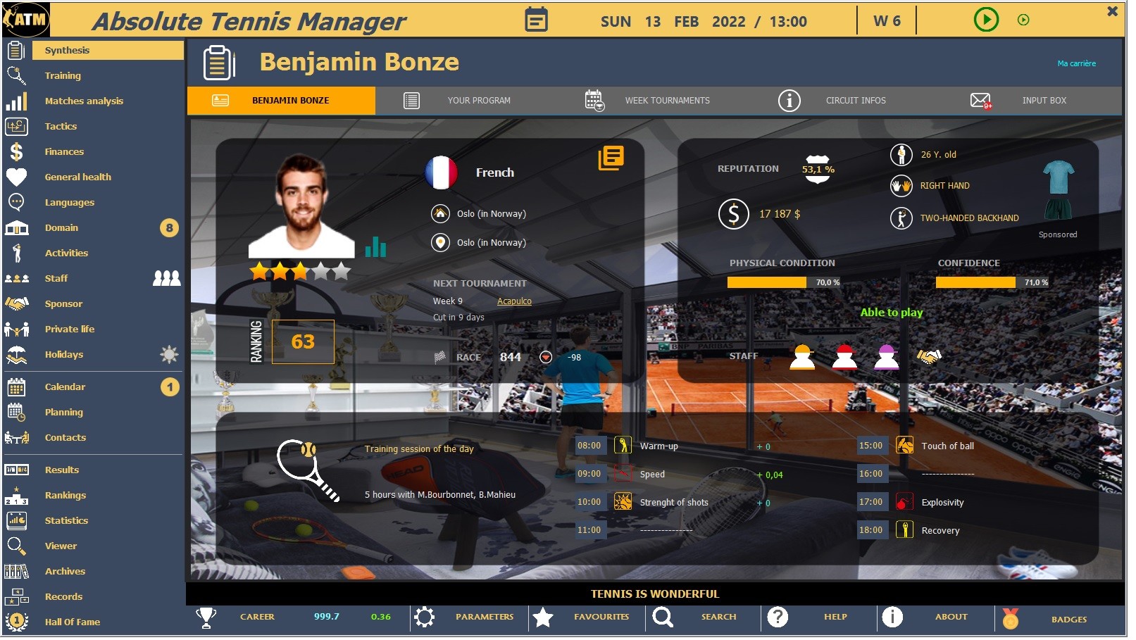 Absolute Tennis Manager screenshot 17