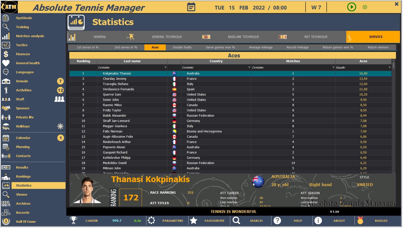 Absolute Tennis Manager screenshot 22