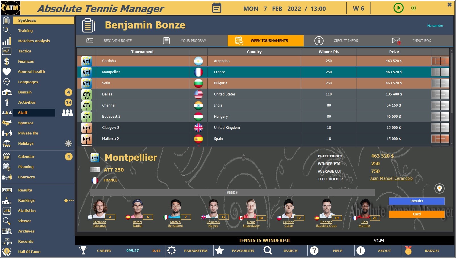 Absolute Tennis Manager screenshot 7