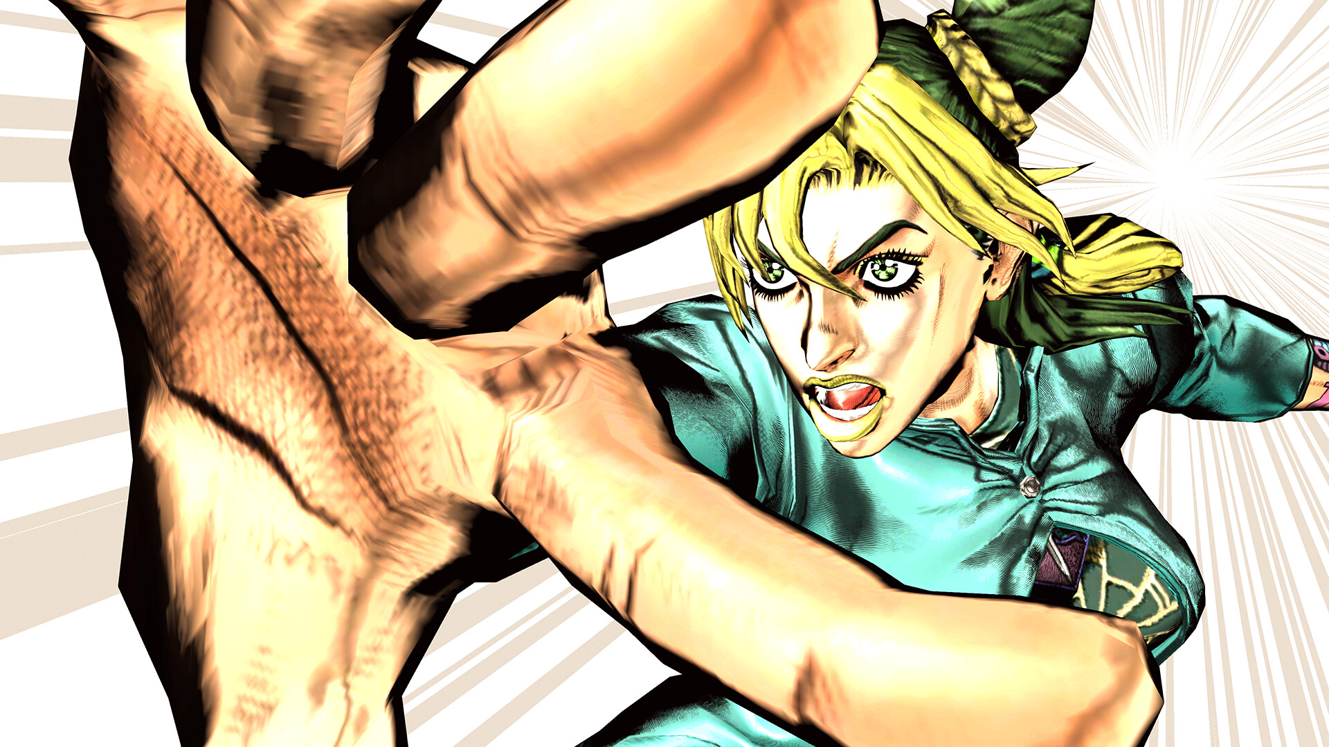 JoJo's Bizarre Adventure: All-Star Battle R Jolyne Cujoh Costume Green Dolphin Street State Prison Jacket screenshot 1