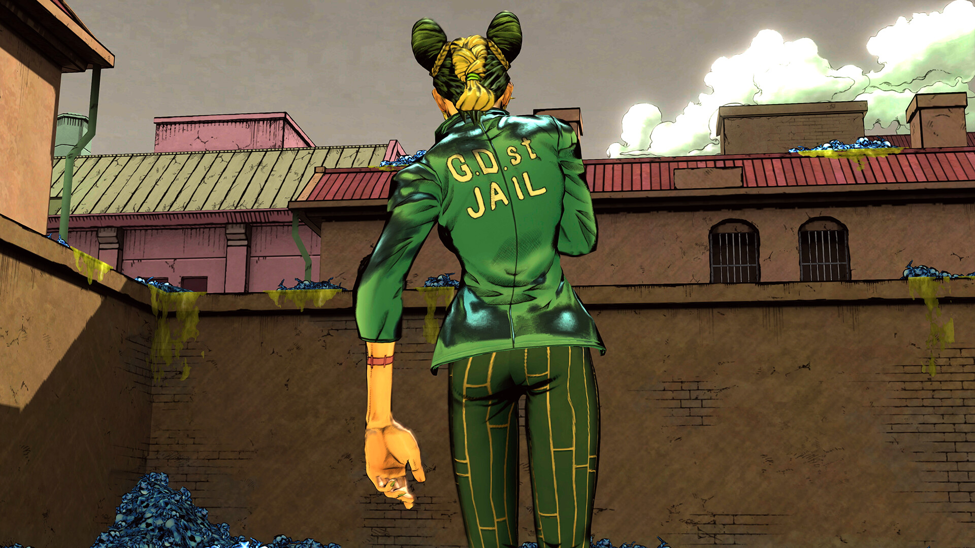 JoJo's Bizarre Adventure: All-Star Battle R Jolyne Cujoh Costume Green Dolphin Street State Prison Jacket screenshot 2