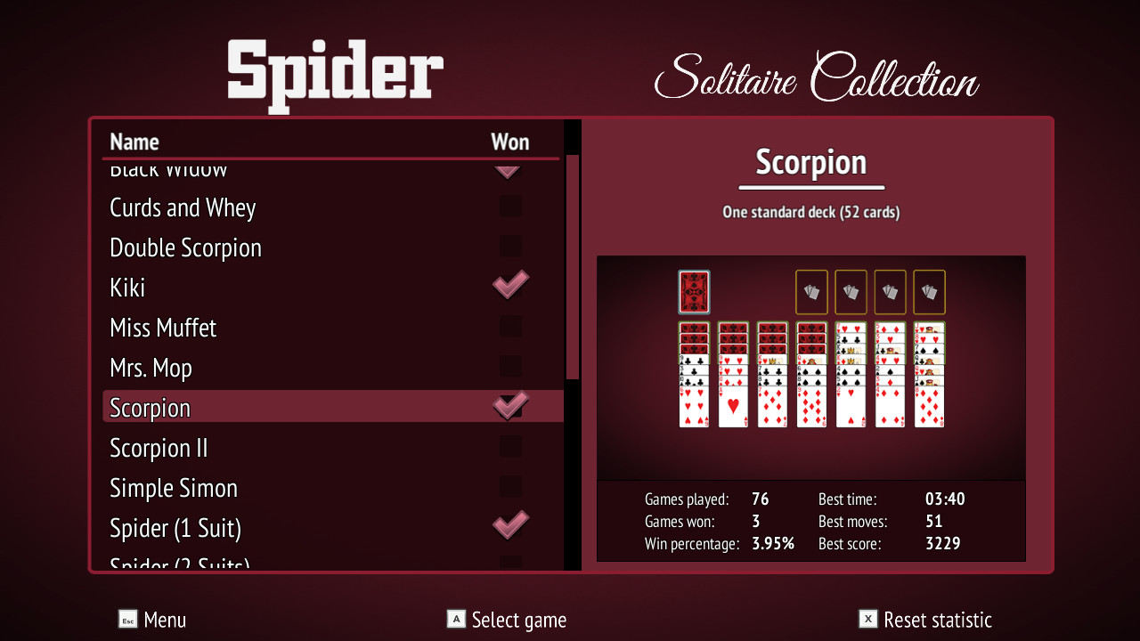 Spider Solitaire Collection screenshot 1