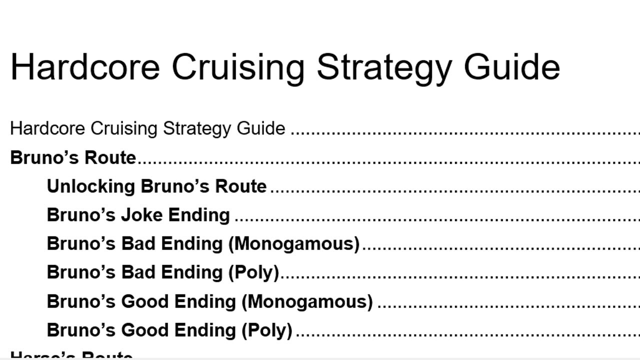 Hardcore Cruising - Strategy Guide screenshot 1