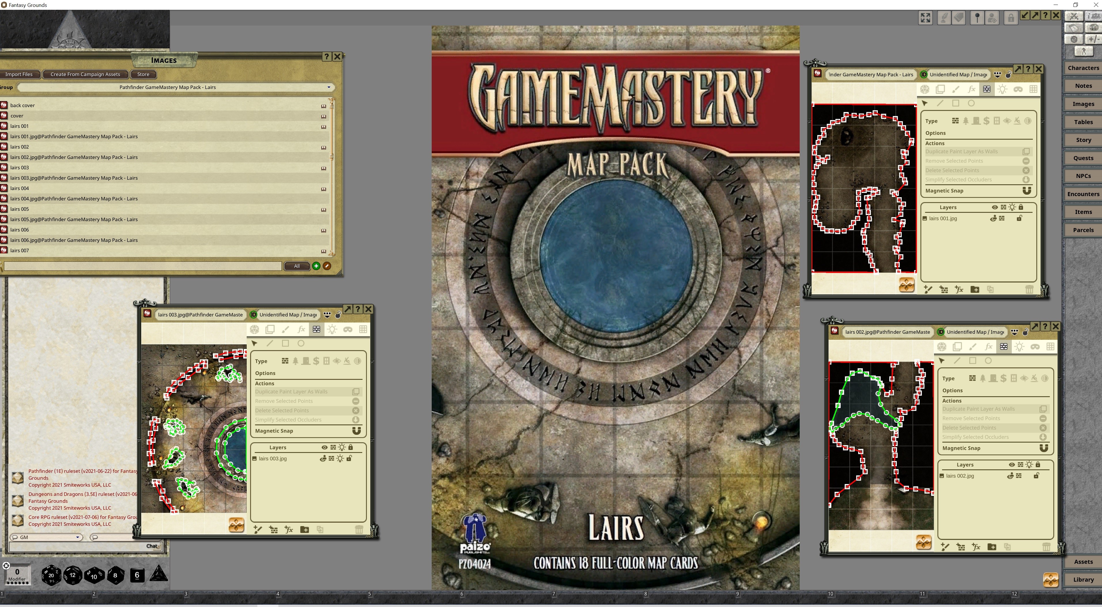 Fantasy Grounds - Pathfinder RPG - GameMastery Map Pack: Lairs screenshot 4