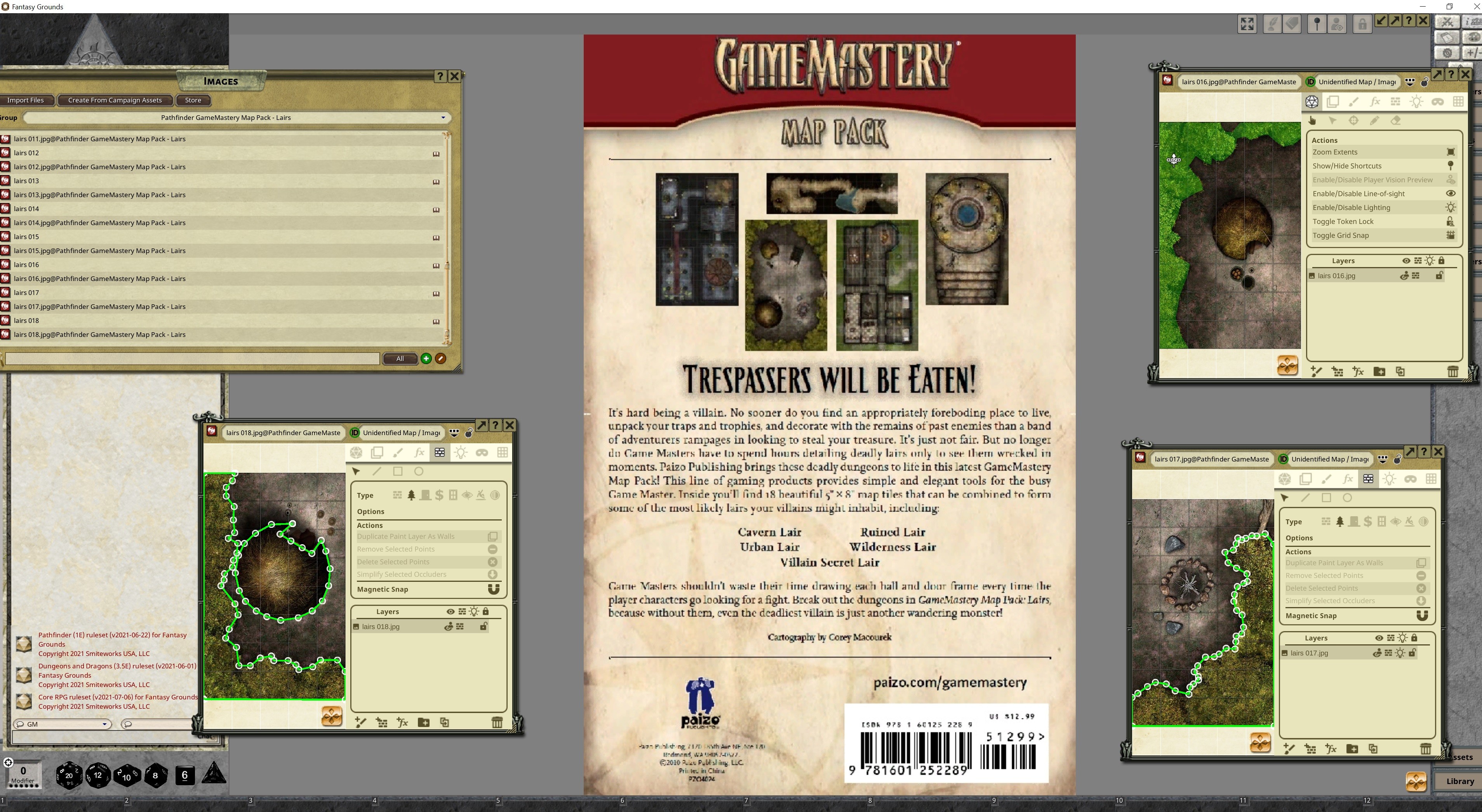 Fantasy Grounds - Pathfinder RPG - GameMastery Map Pack: Lairs screenshot 3
