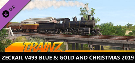 Trainz Plus DLC - ZecRail V499 Blue & Gold and Christmas 2019: header artwork
