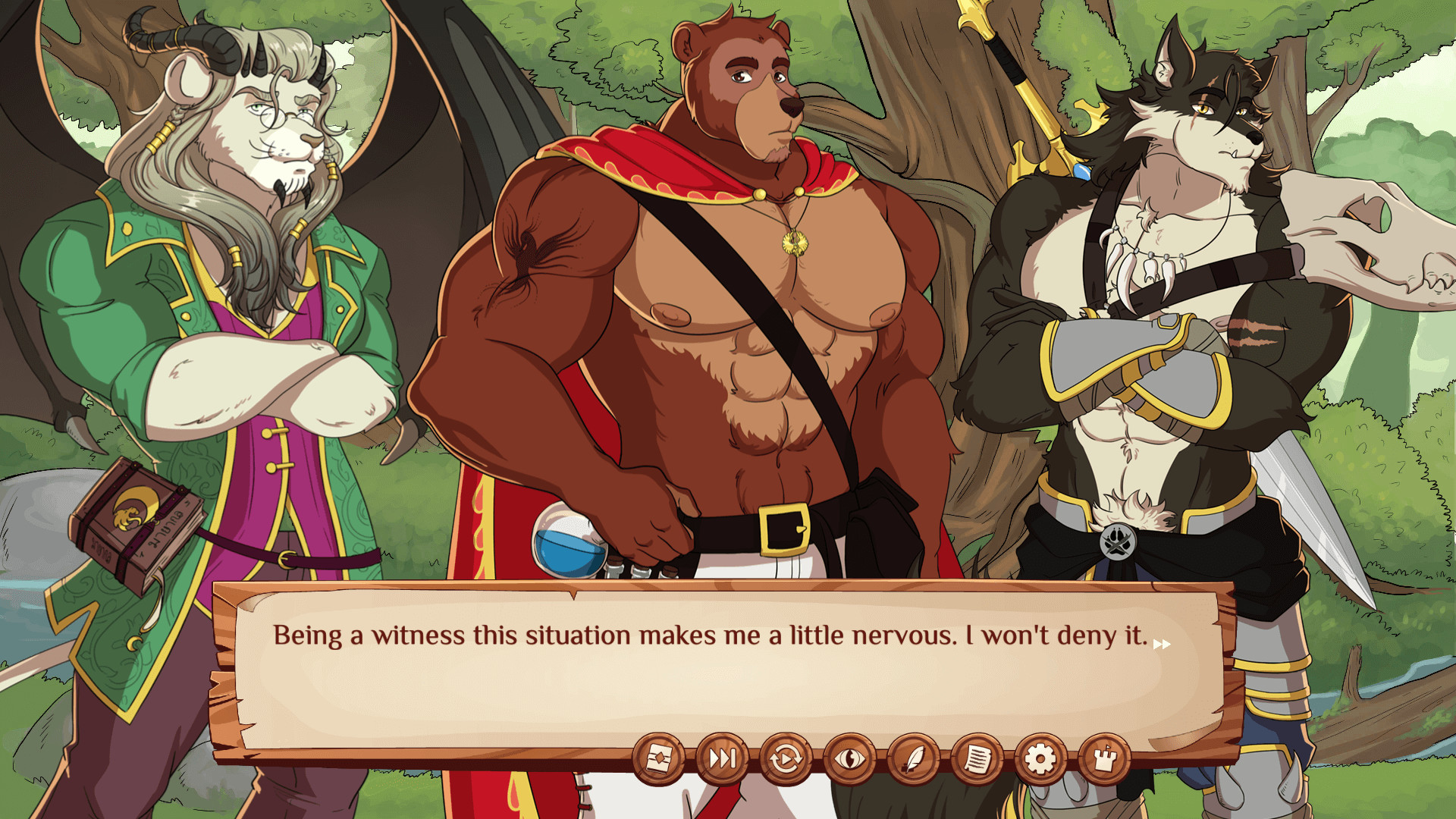 Burrow of the Fallen Bear: A Gay Furry Visual Novel screenshot 1