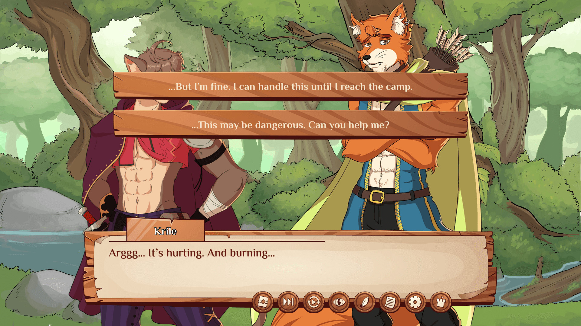 Burrow of the Fallen Bear: A Gay Furry Visual Novel screenshot 2