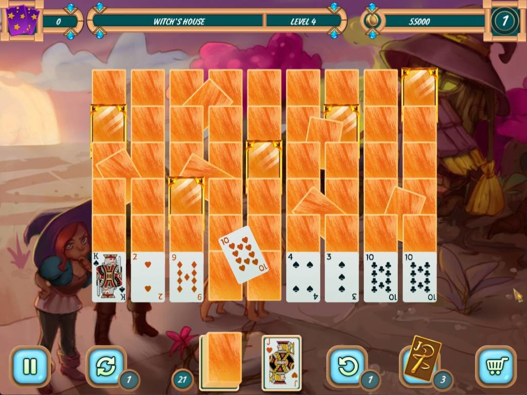 Sweet Solitaire. School Witch 2 screenshot 2