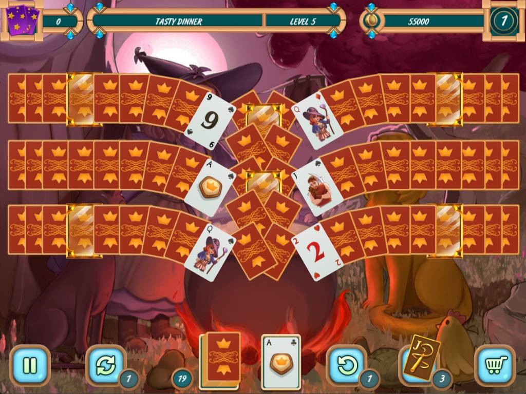 Sweet Solitaire. School Witch 2 screenshot 4
