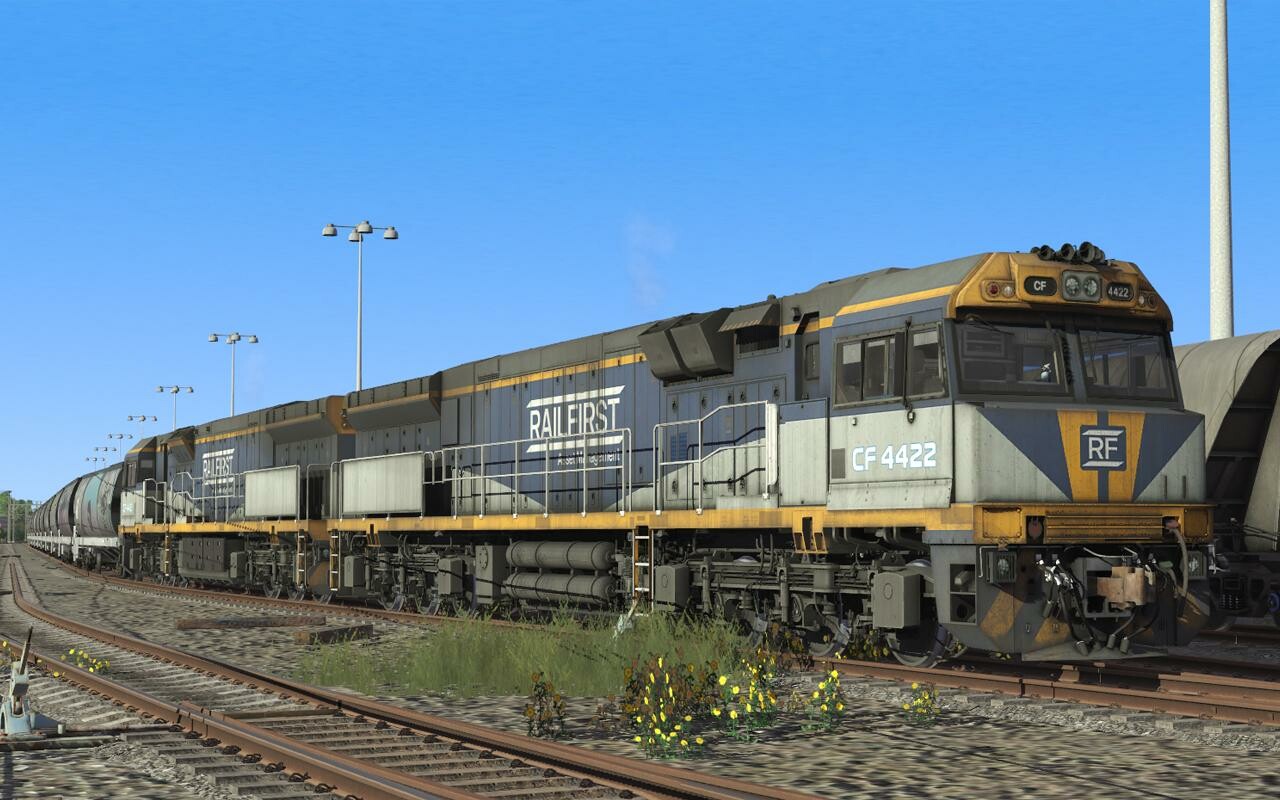 Trainz 2022 DLC - CFCLA, RailFirst, Freightliner GE C44aci Pack on