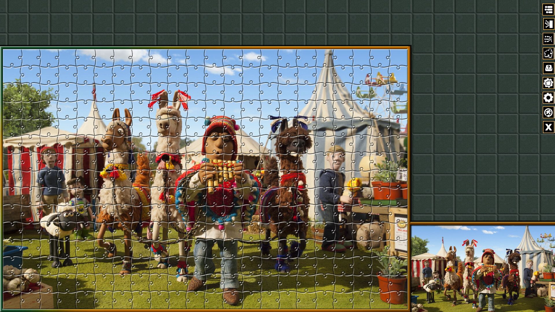 Pixel Puzzles Aardman Jigsaws: The Farmers Llamas screenshot 3