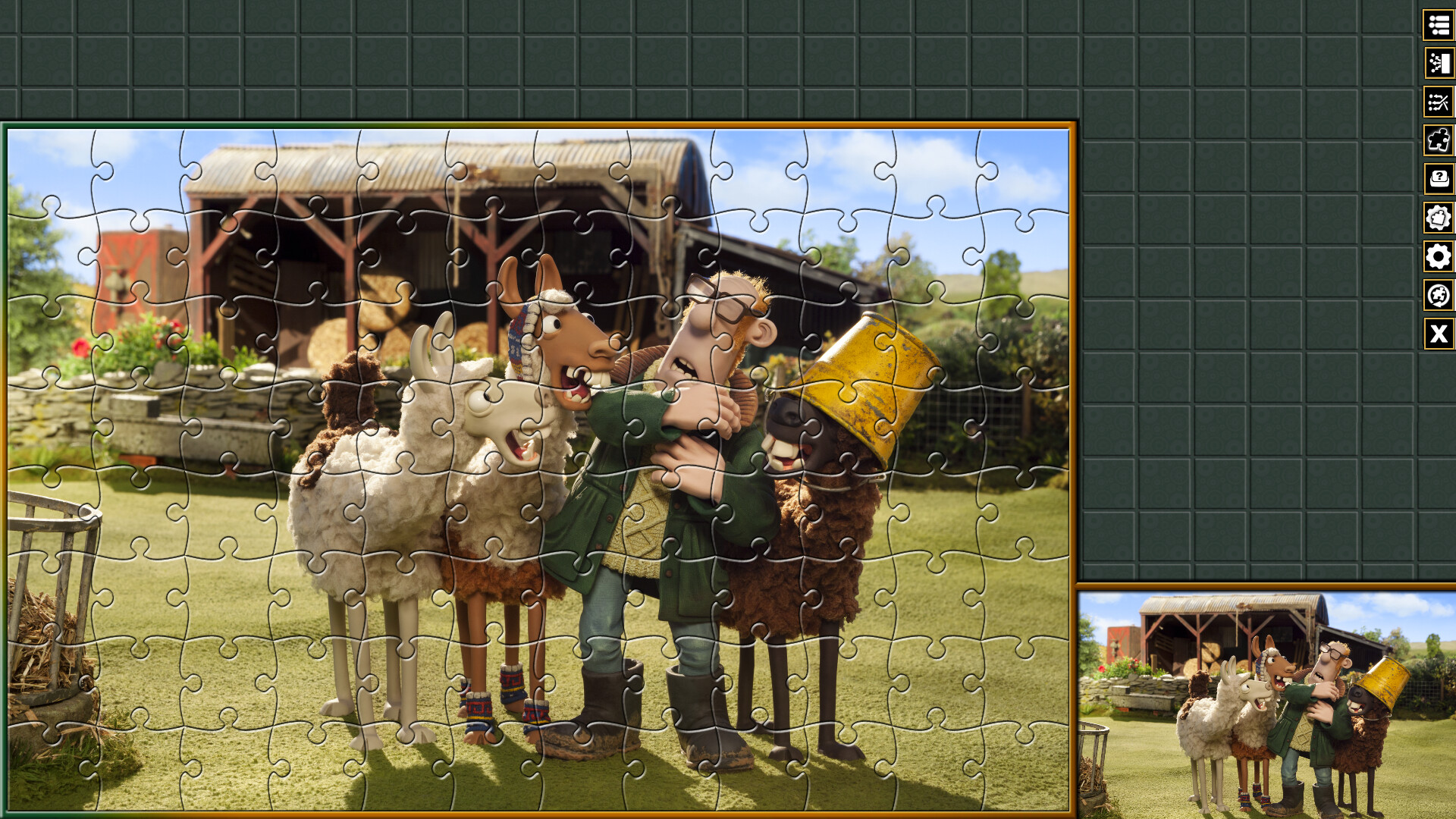 Pixel Puzzles Aardman Jigsaws: The Farmers Llamas screenshot 11