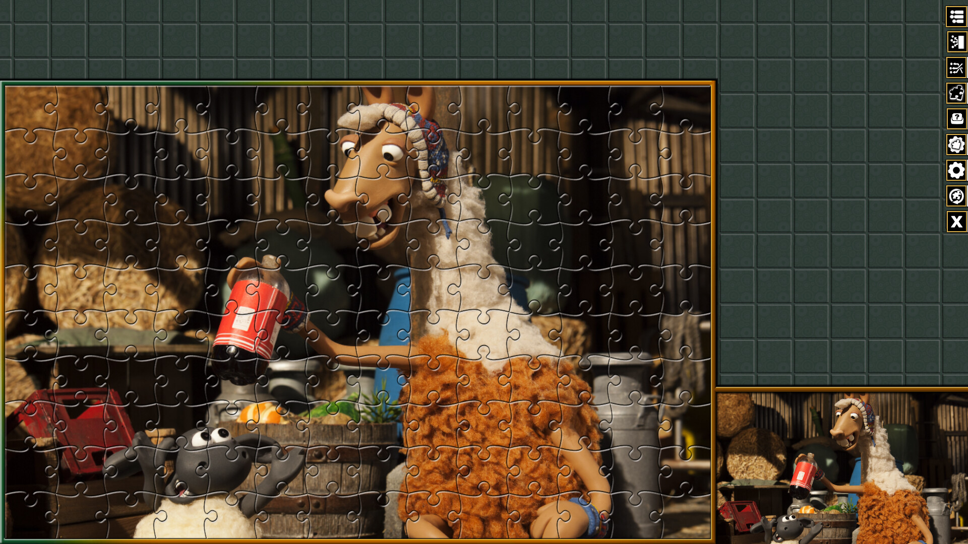 Pixel Puzzles Aardman Jigsaws: The Farmers Llamas screenshot 10