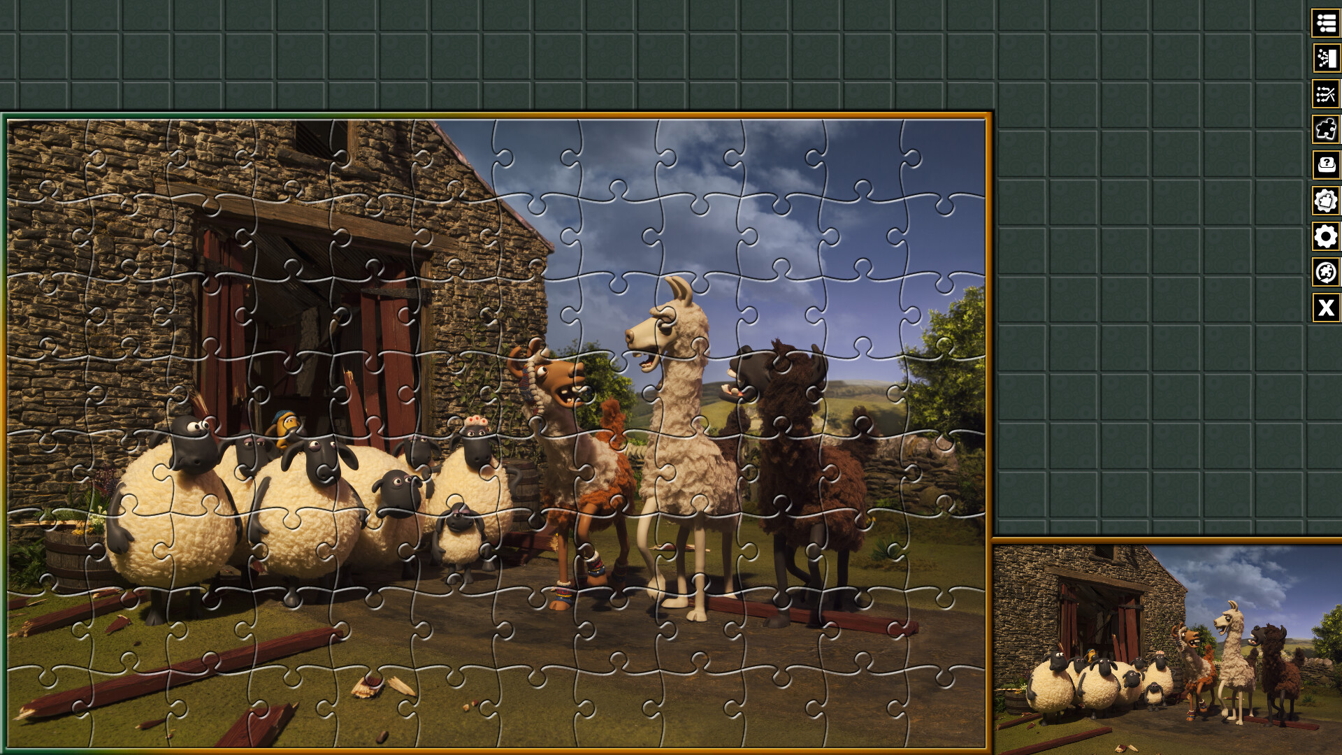 Pixel Puzzles Aardman Jigsaws: The Farmers Llamas screenshot 4