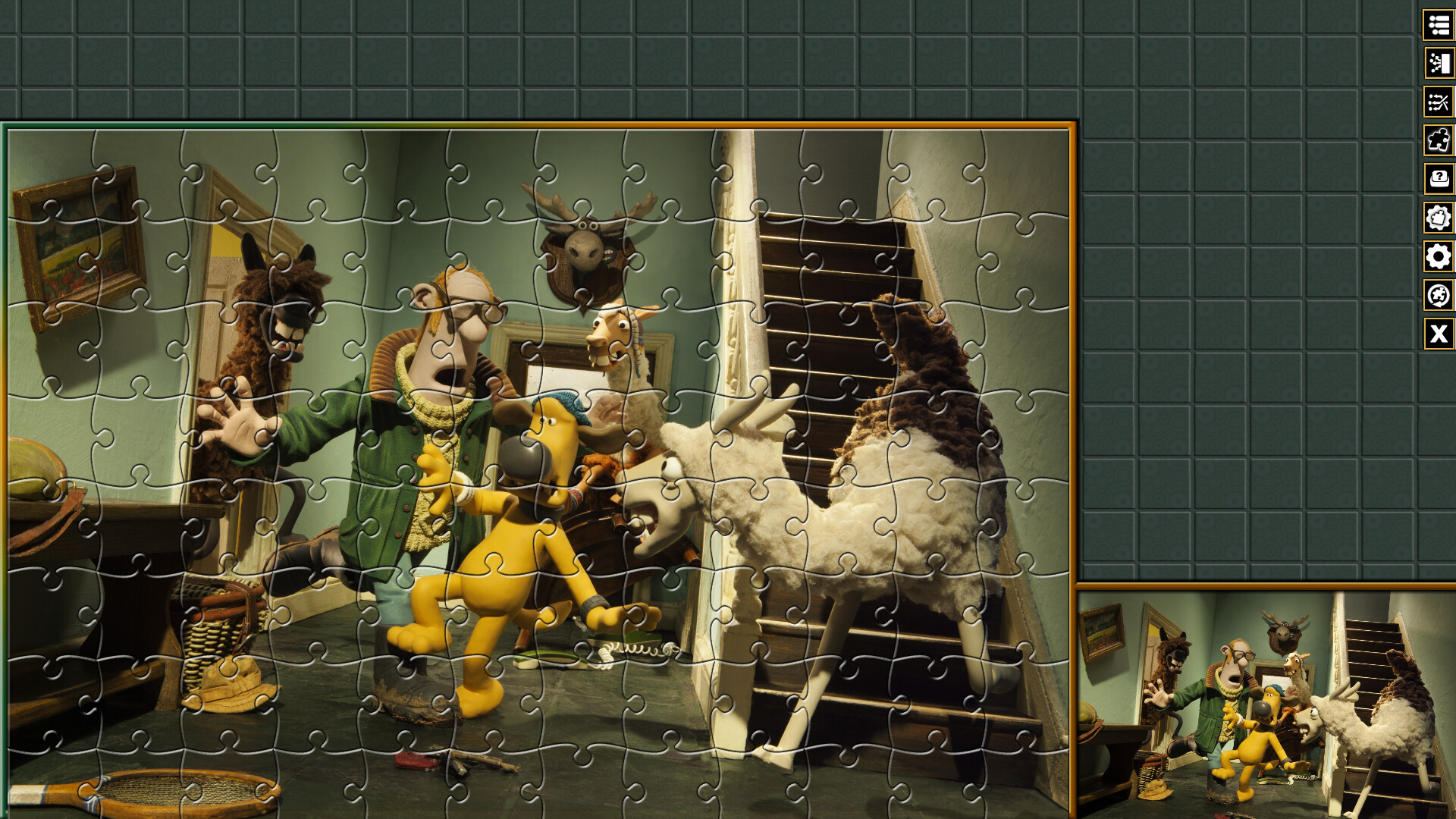 Pixel Puzzles Aardman Jigsaws: The Farmers Llamas screenshot 5
