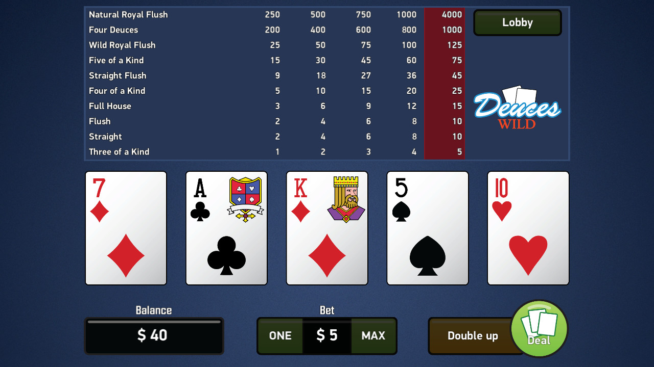 Deuces Wild - Video Poker on Steam