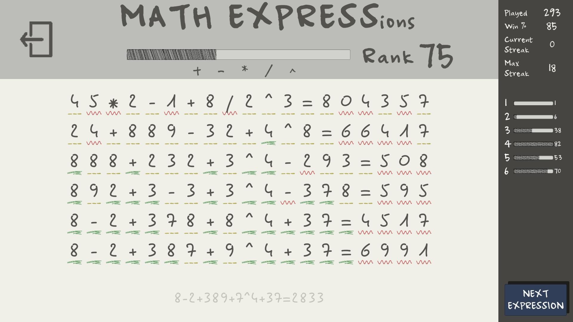 MATH EXPRESSions UNLIMITED screenshot 1