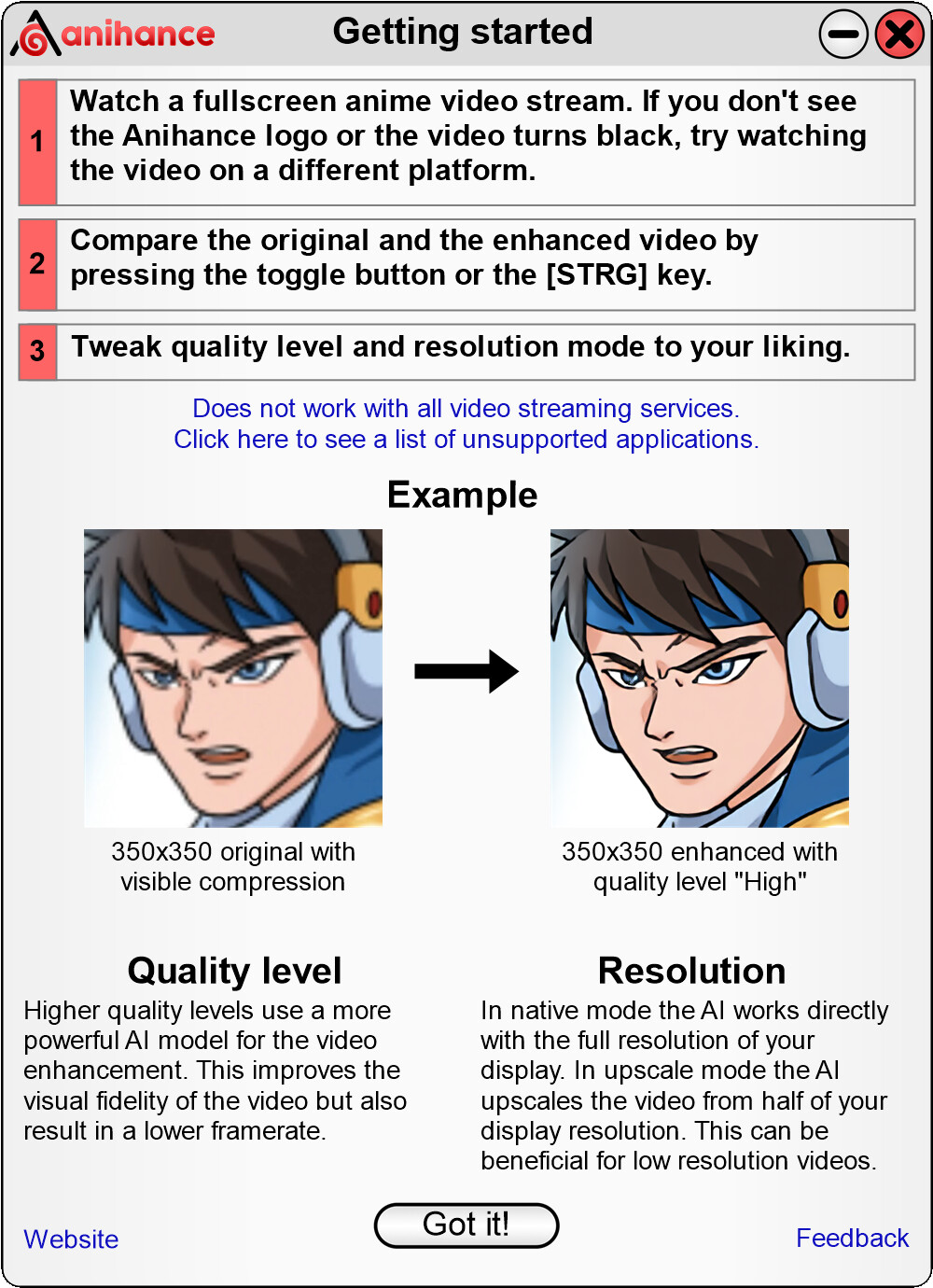 Anihance screenshot 2