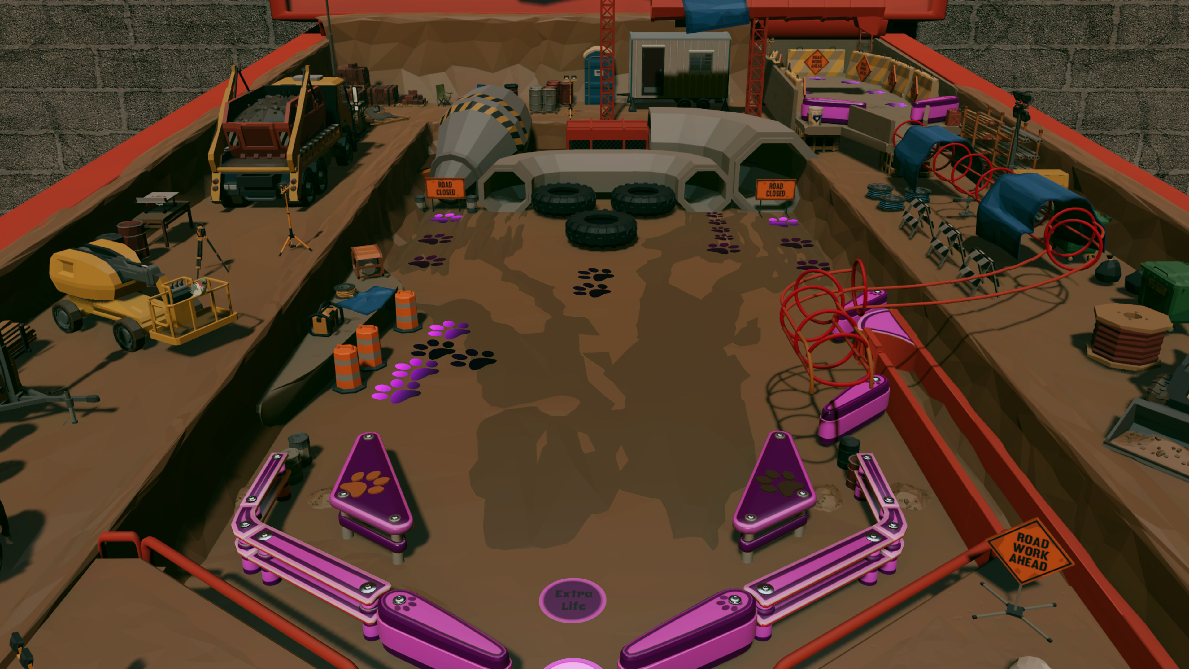 Roxy Raccoon's Pinball Panic - Construction Chaos screenshot 1