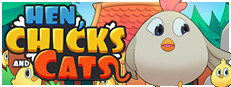 HEN, CHICKS AND CATS