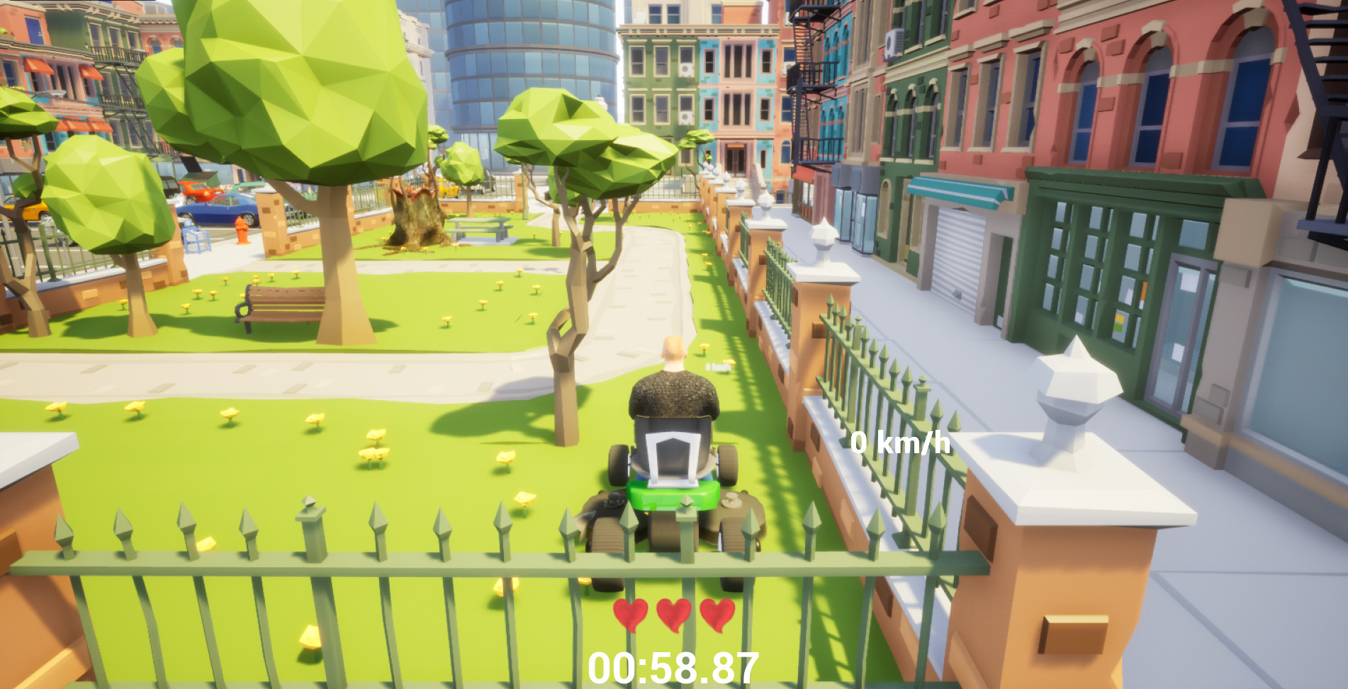 Lawnmower game: Mortal Race screenshot 1