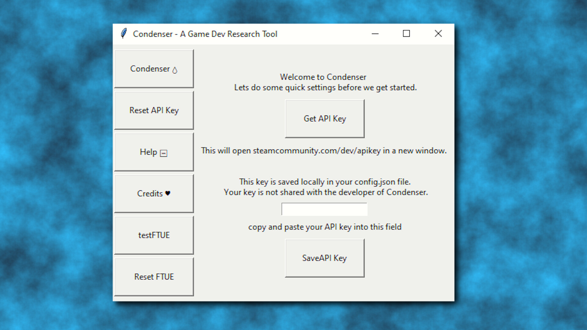 Condenser screenshot 2