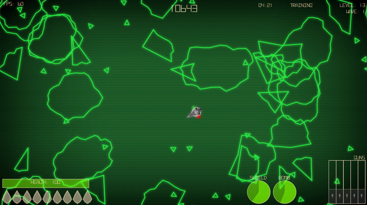 Asteroids screenshot 2
