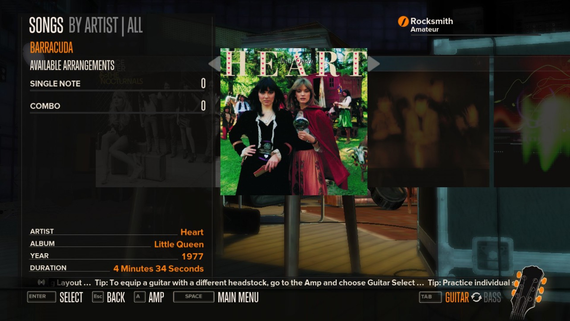 Rocksmith - Heart - Barracuda screenshot 1