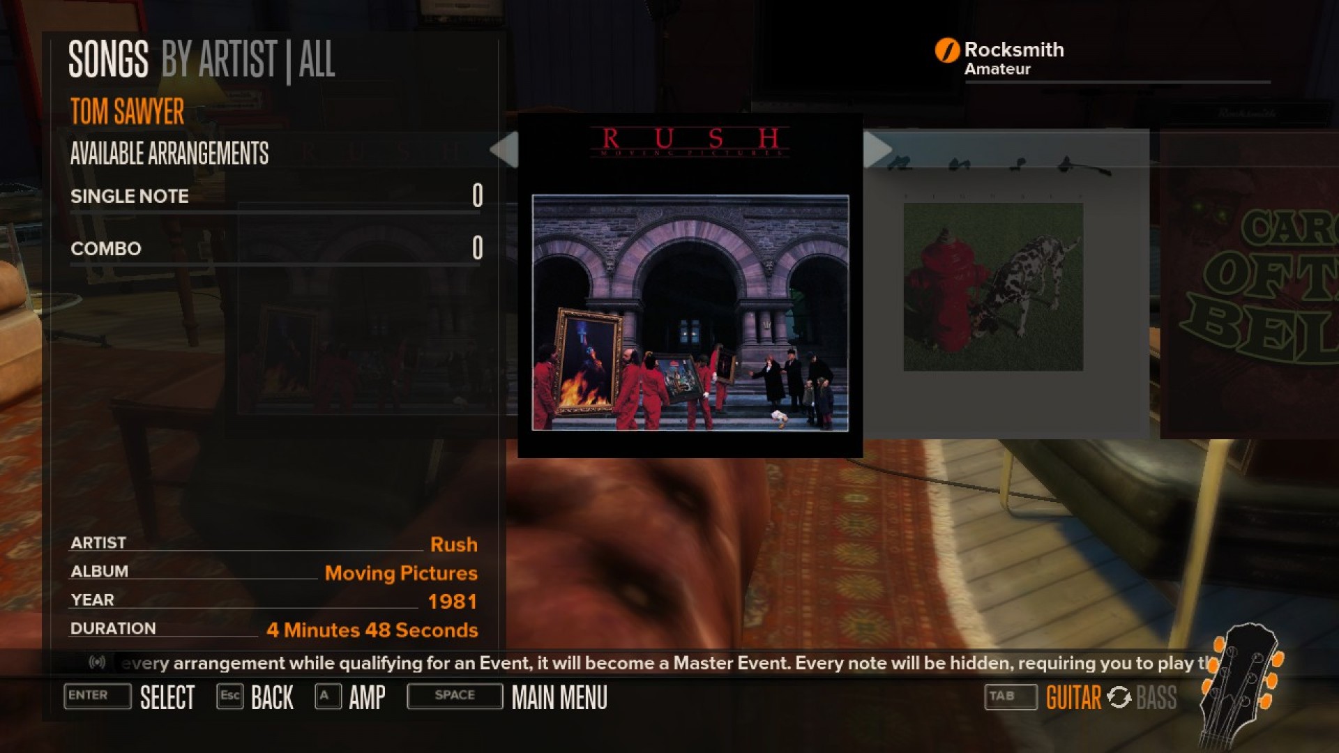 Rocksmith - Rush - Tom Sawyer screenshot 1