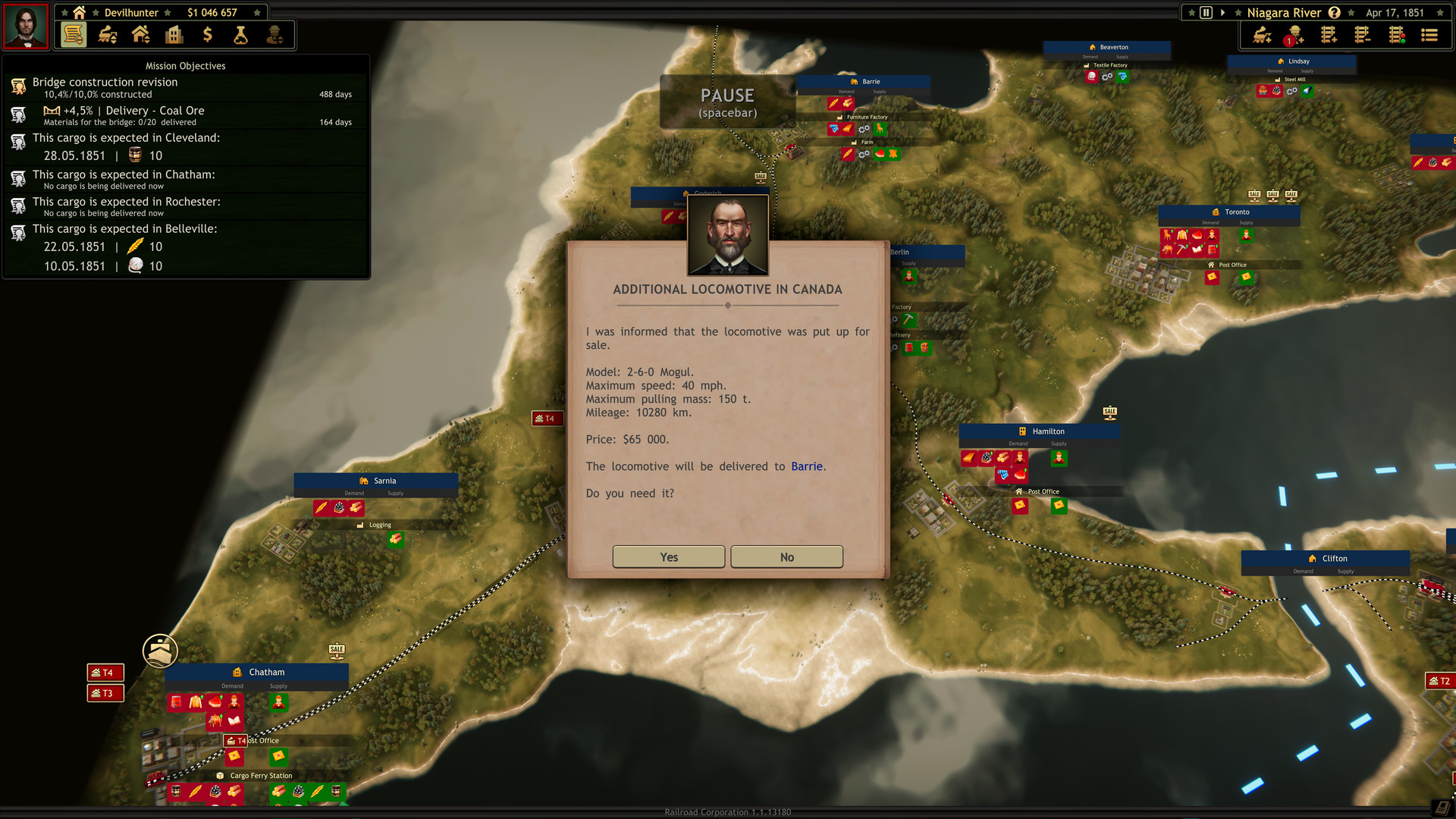 Railroad Corporation - Niagara River DLC screenshot 2