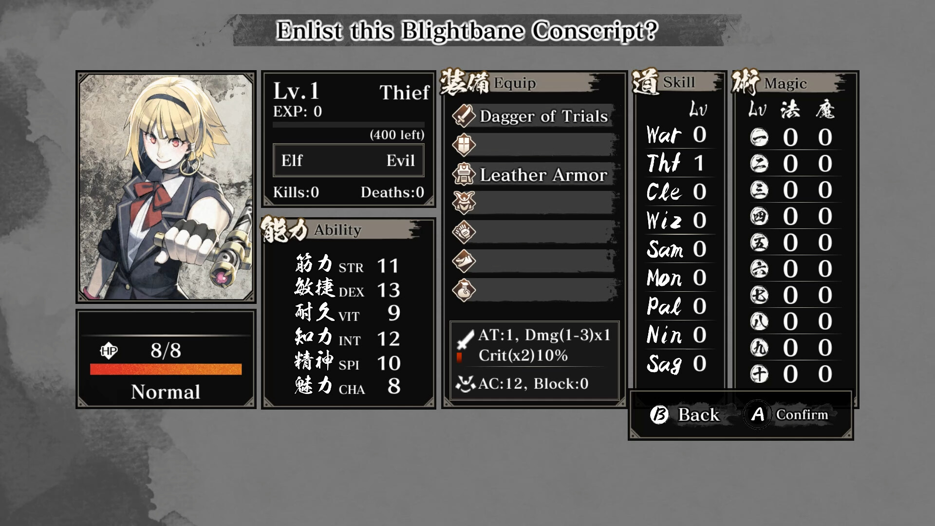 Labyrinth of Zangetsu - Character Avatar (MIND≒0) screenshot 2