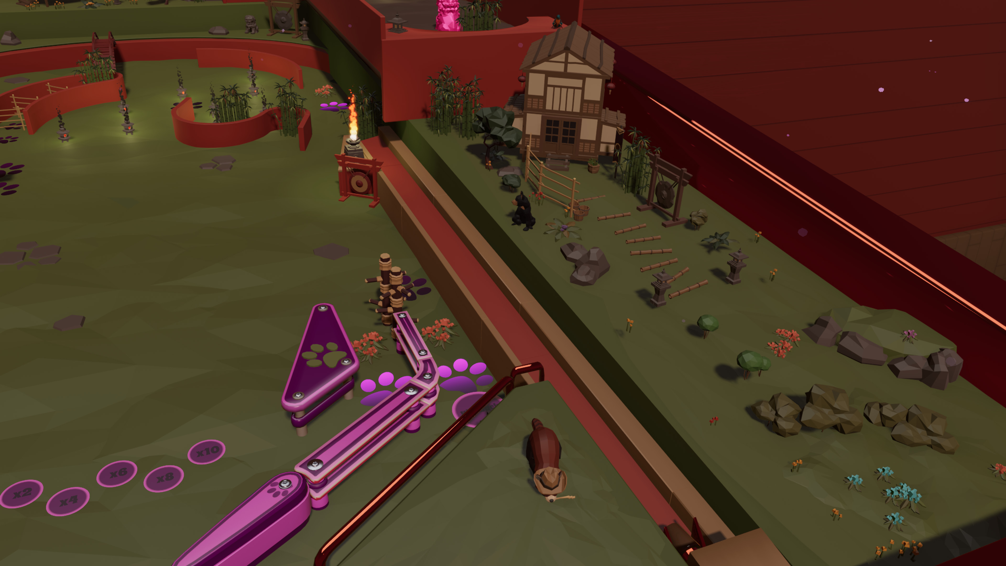 Roxy Raccoon's Pinball Panic - Joyous Japan screenshot 2
