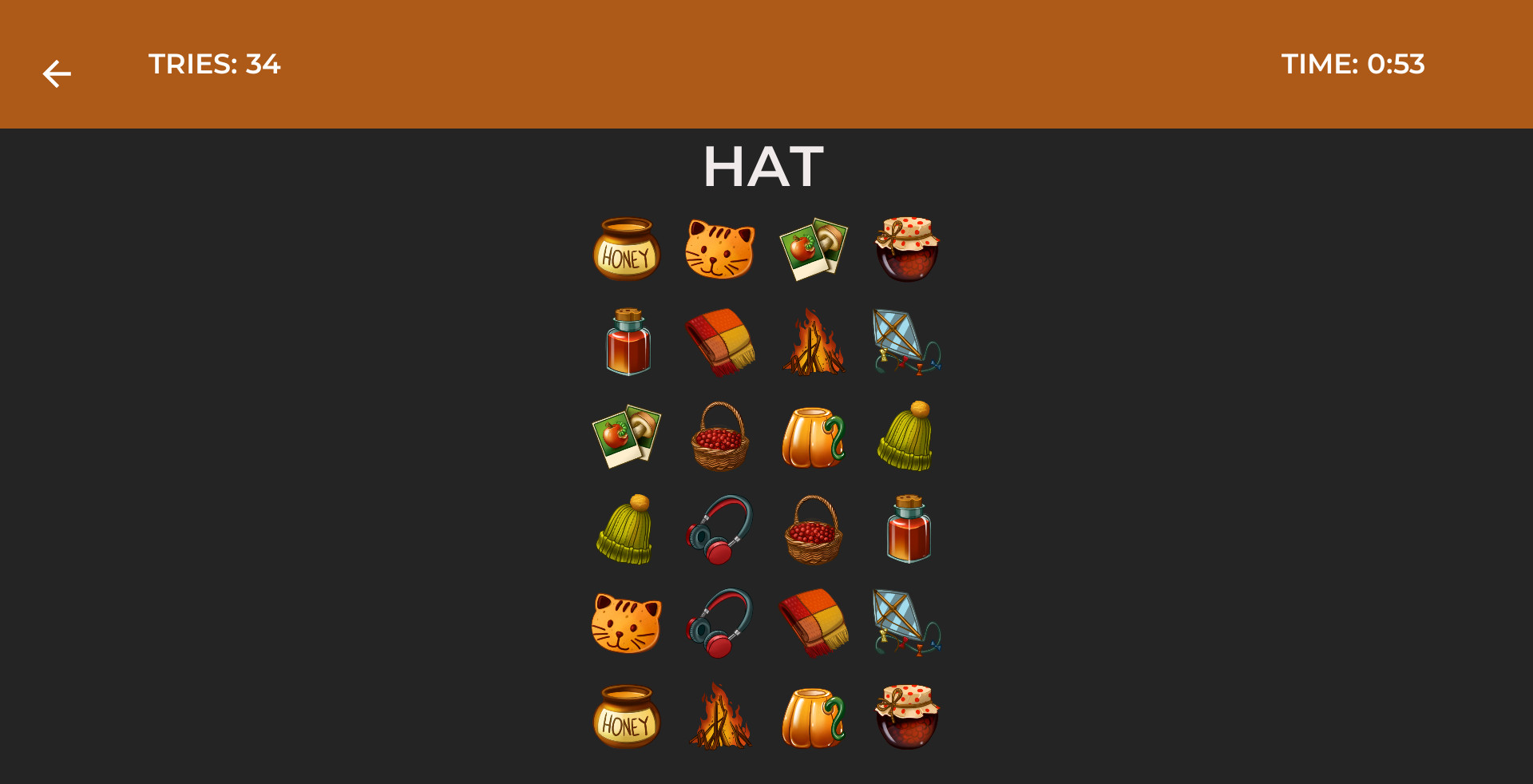 Classic Memory Game - Autumn screenshot 1