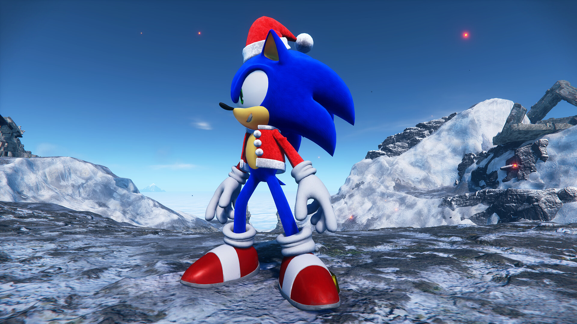 Sonic Frontiers: Holiday Cheer Suit screenshot 1