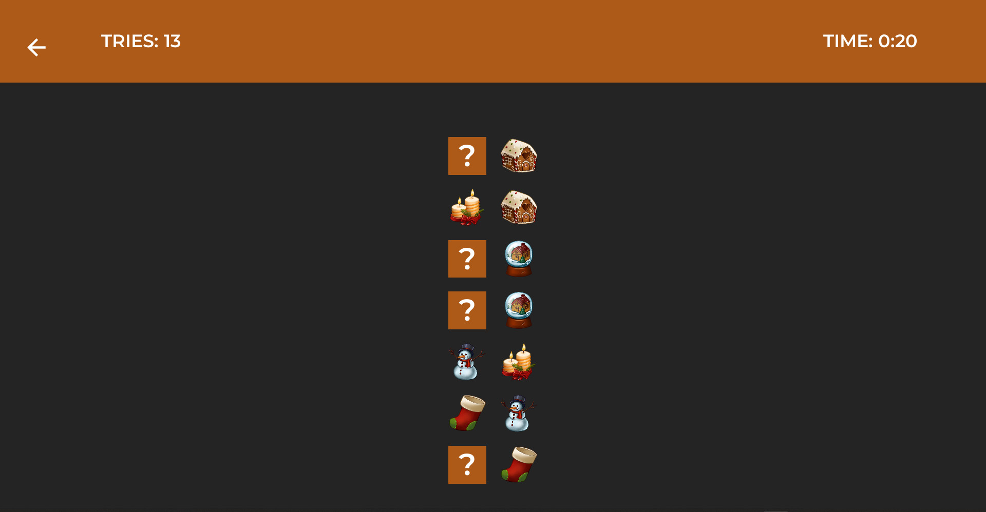 Classic Memory Game - Winter screenshot 1